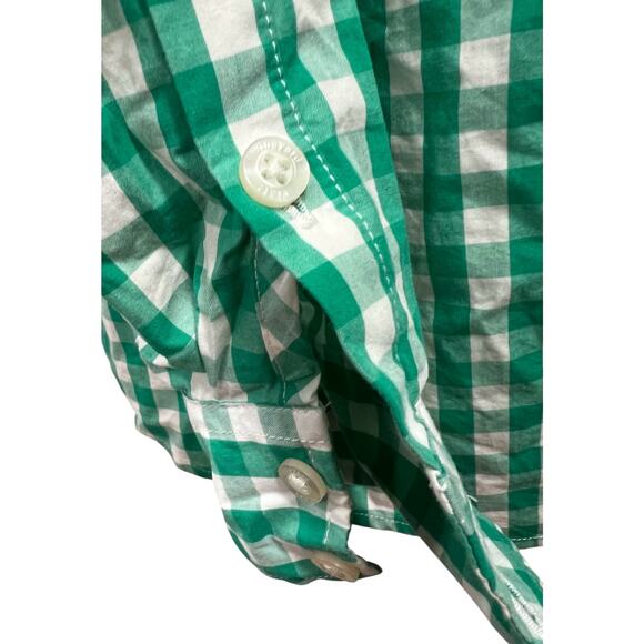 VINEYARD VINES Kelly Green check long sleeve preppy coastal old money NWOT Sz 10 - Picture 2 of 8